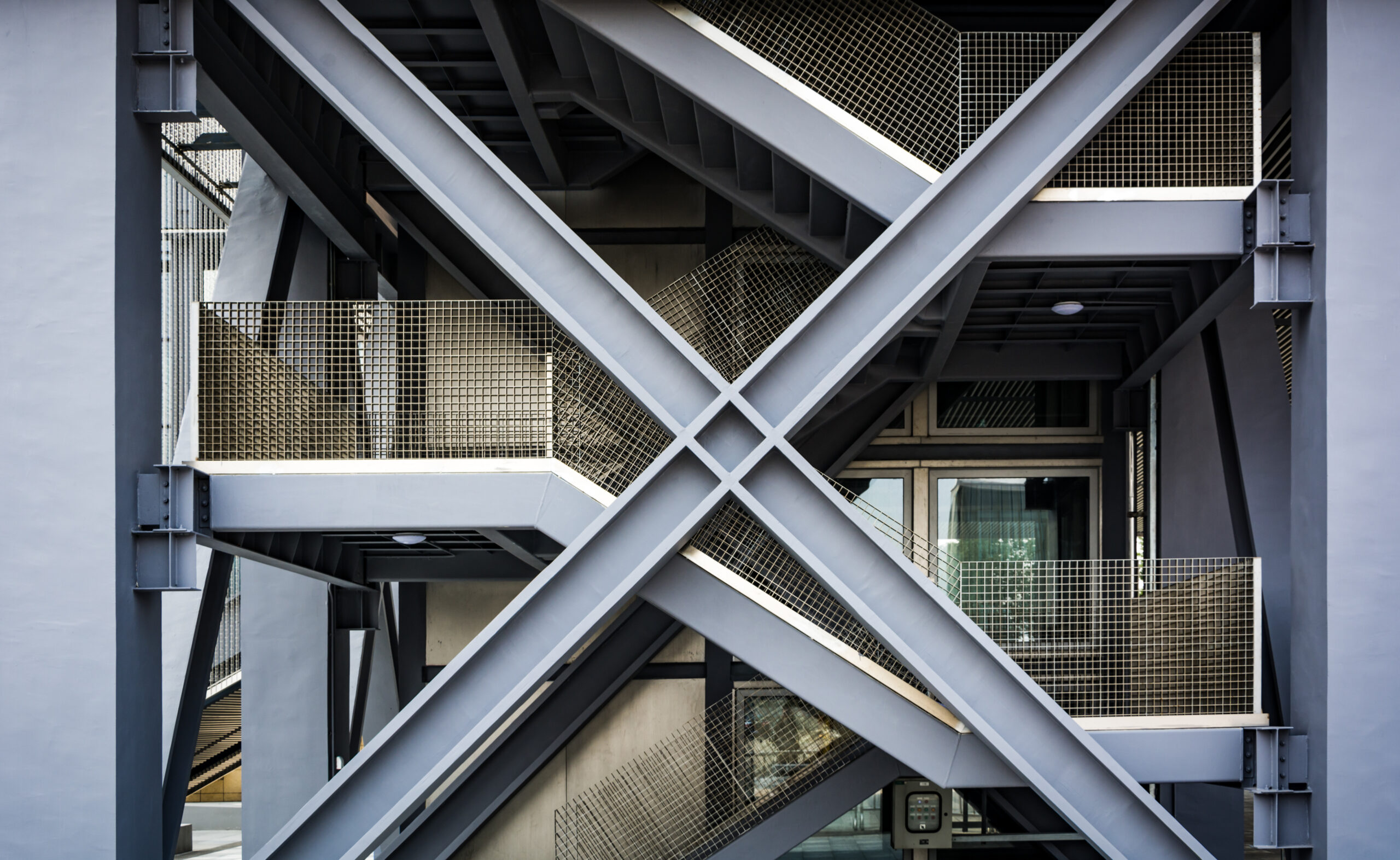 Empty black stairs in pedestrian subway. 3D Render
